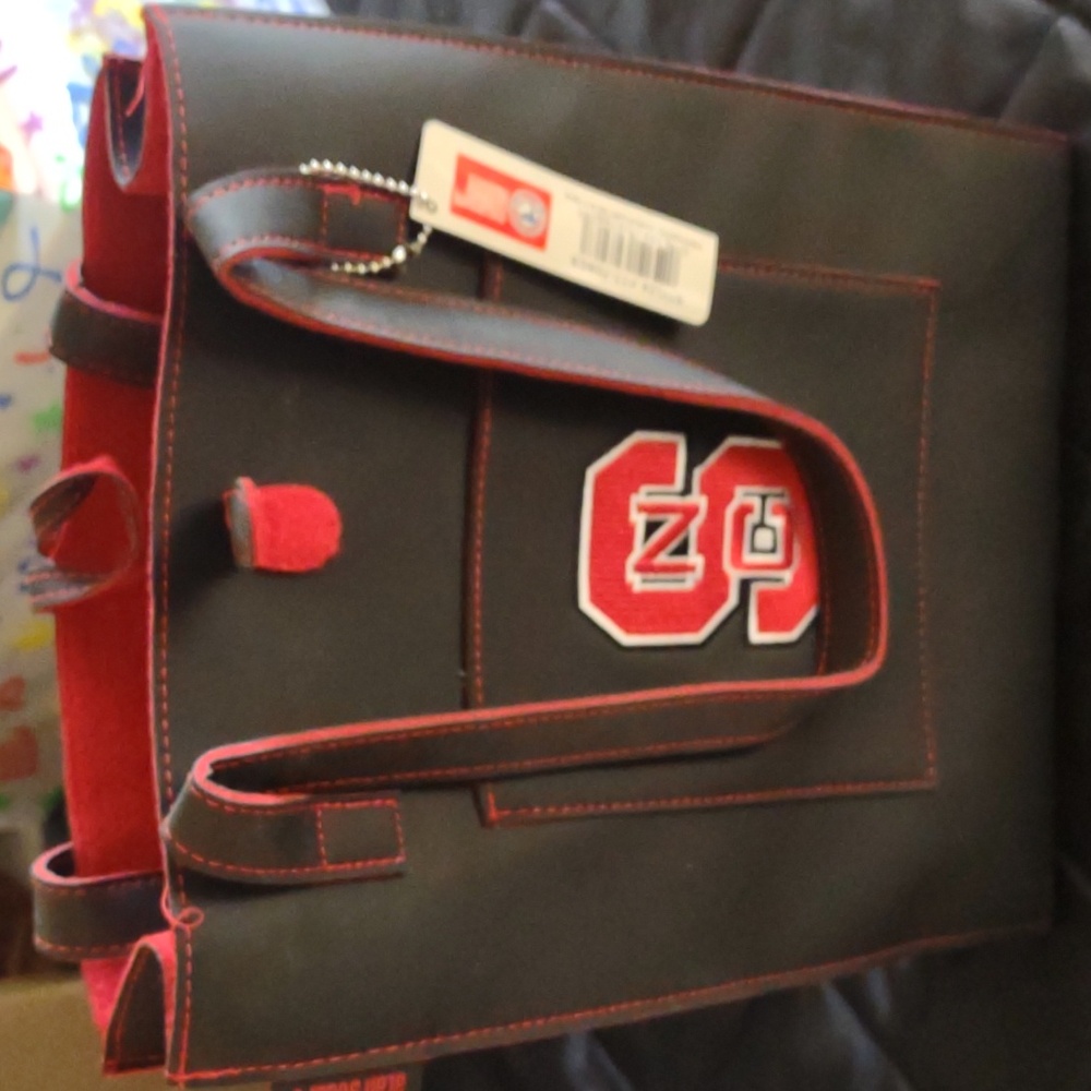 New leather NC State tote bag